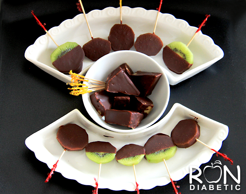 Ананас и киви в шоколаде