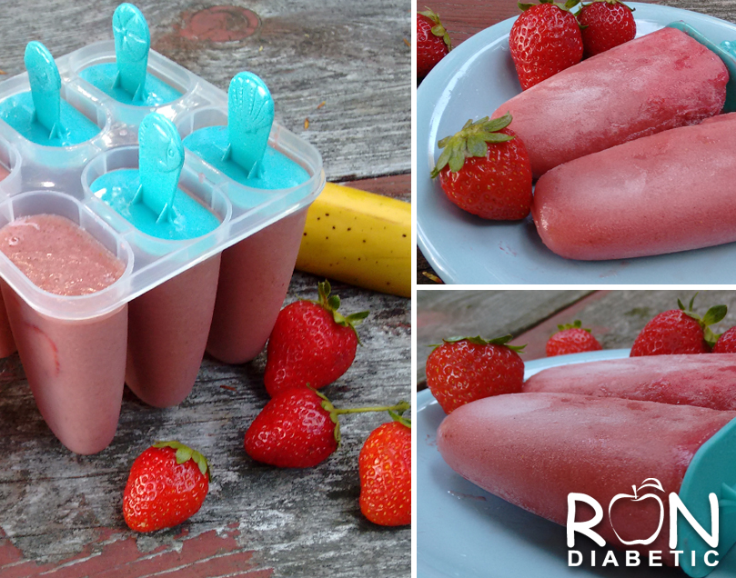 Клубнично-банановое фруктовое мороженое без сахара в домашних условиях