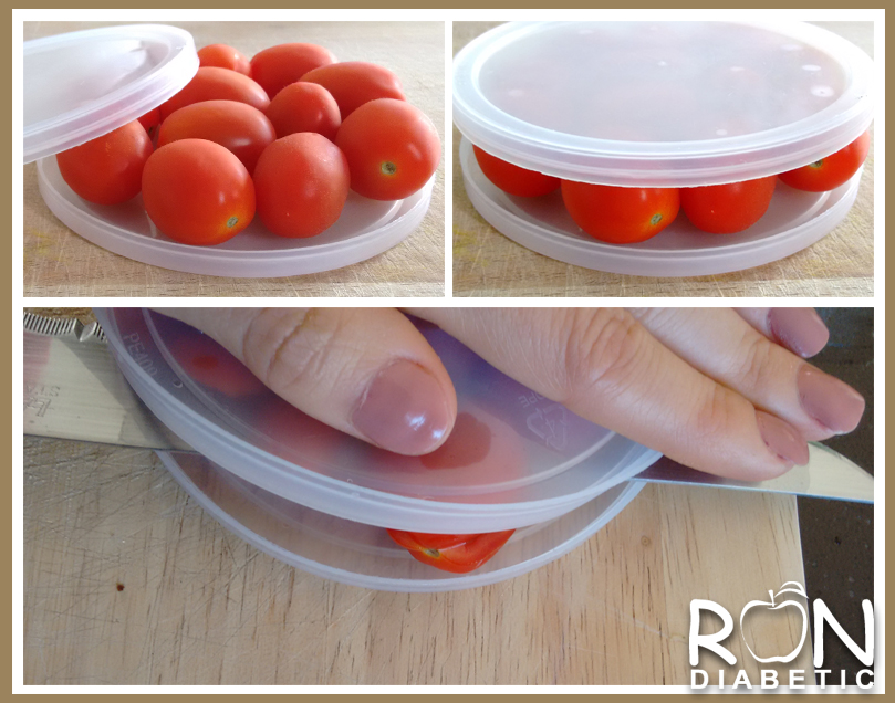 Быстрый и очень простой способ нарезать помидоры черри